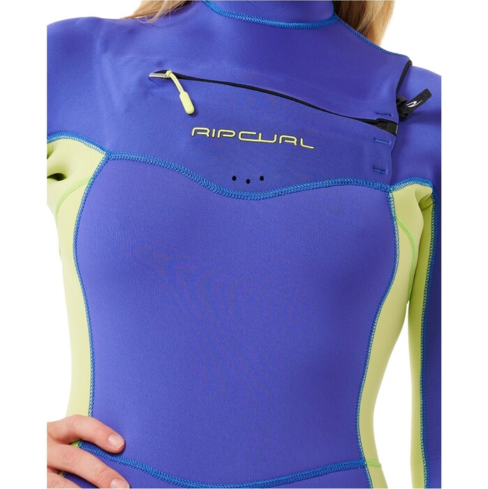 2024 Rip Curl Mujer Dawn Patrol Performance 3/2mm Chest Zip Neopreno 154WFS - Wild Berry